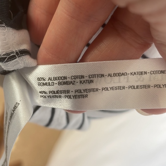 Denim & Flower Ricky Singh White & Black Striped Long Sleeve Shirt - Size Small - Picture 13 of 13